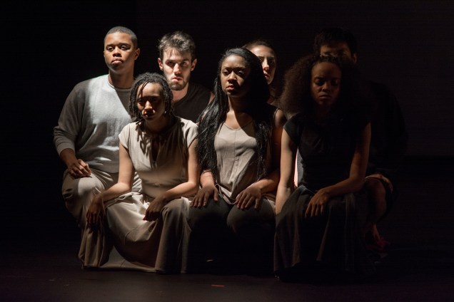 Jay and the cast in Albright College's performance of "Mosaic"