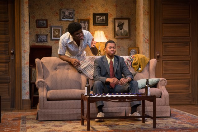 Jay and his fellow cast mate in Albright College's performance of "A Raisin in the Sun"